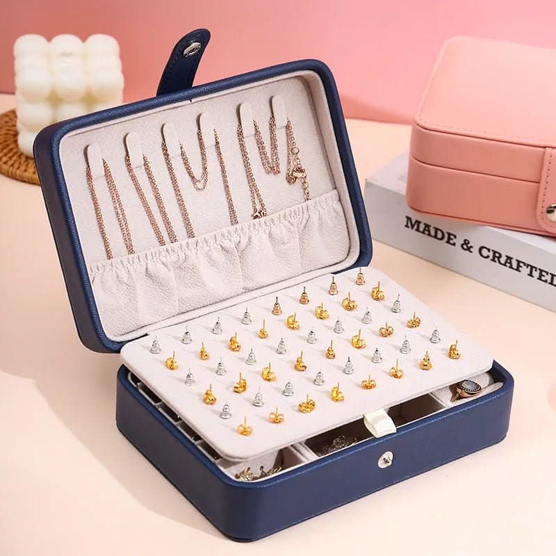 Lisslune | Elegant Leather Jewelry Box for Rings & Earrings