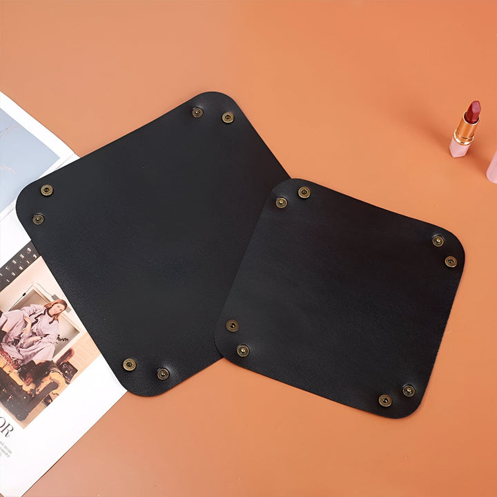 Lisslune | Leather tray catch basin storage box