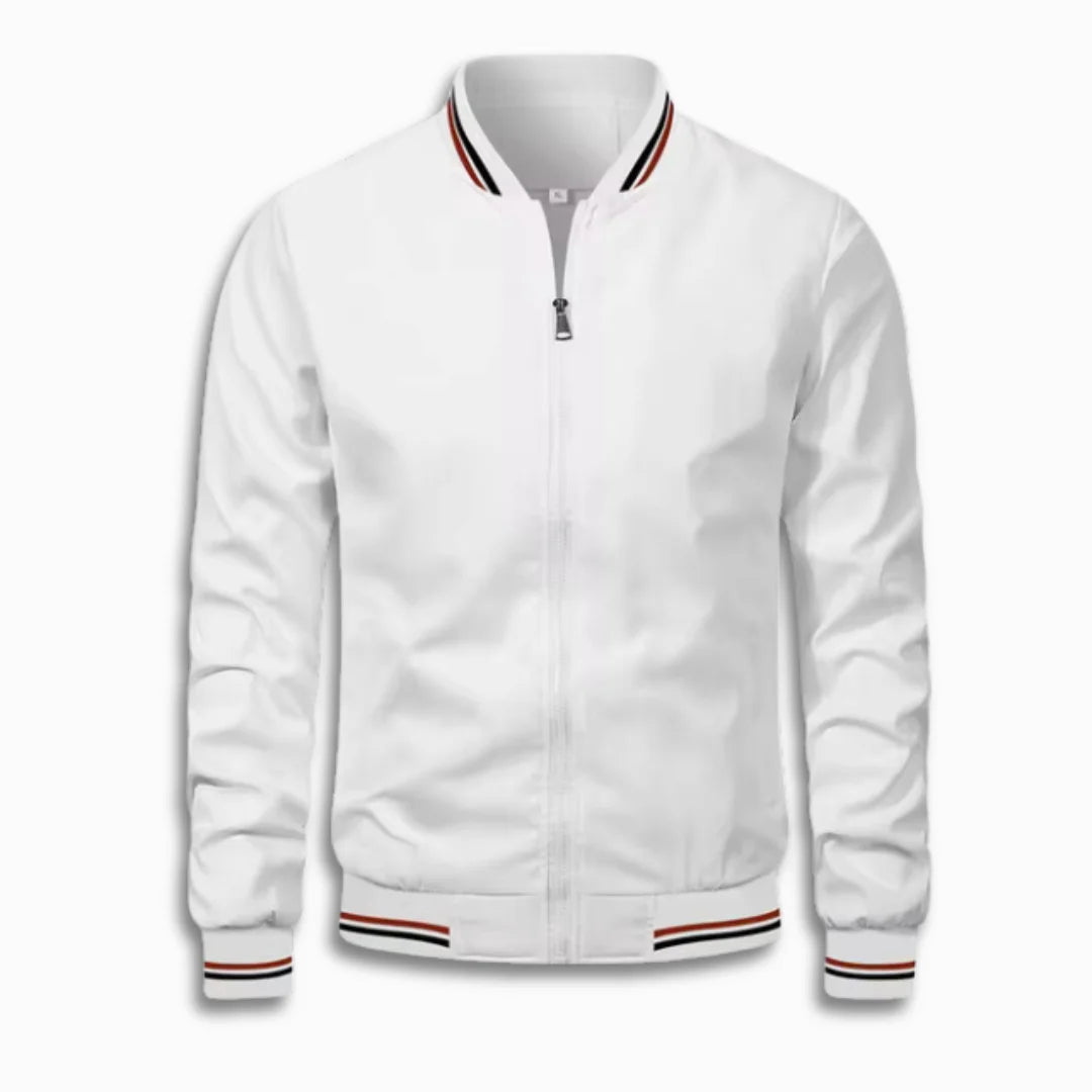 Men's Casual Transition Jacket with Water-Repellent Surface & Stand-Up Collar Lisslune