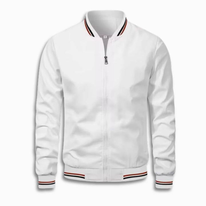 Men's Casual Transition Jacket with Water-Repellent Surface & Stand-Up Collar Lisslune
