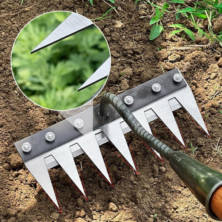 Lisslune | Garden Rake Expert – Versatile Hand Rake made of Carbon Steel for Precision Work