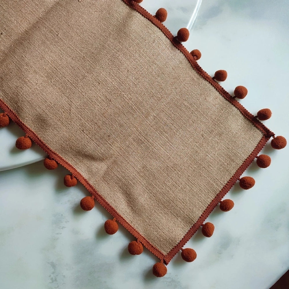 Lisslune | Jute Bohemian Pom-Pom Table Runner