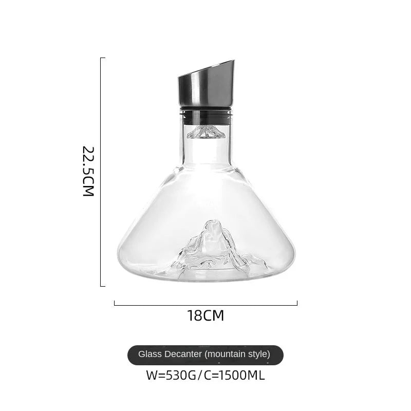 Lisslune | Dreamy Mountain Premium Crystal Wine Decanter