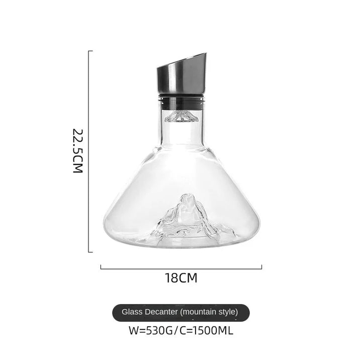 Lisslune | Dreamy Mountain Premium Crystal Wine Decanter