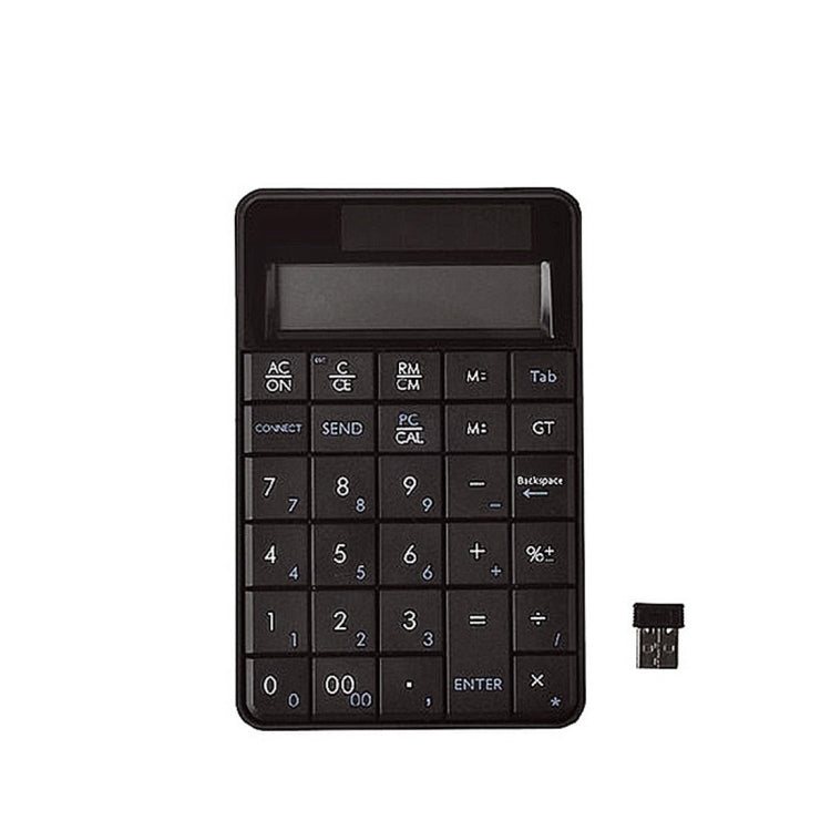 Lisslune | MC-56AG 2 in 1 2.4G USB numeric wireless keyboard & calculator with LCD display (Black)