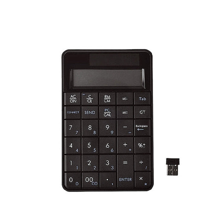 Lisslune | MC-56AG 2 in 1 2.4G USB numeric wireless keyboard & calculator with LCD display (Black)