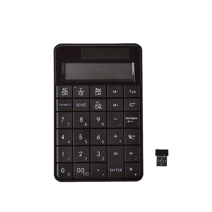 Lisslune | MC-56AG 2 in 1 2.4G USB numeric wireless keyboard & calculator with LCD display (Black)
