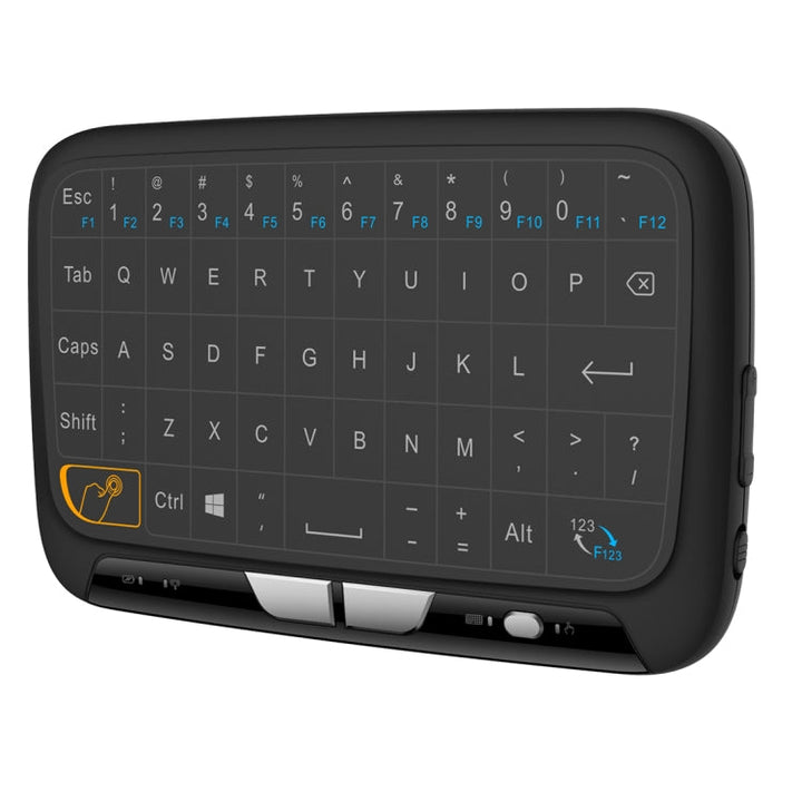 Lisslune | H18 2.4GHz Mini Wireless Air Mouse QWERTY Keyboard with Touchpad / Vibration for PC, TV (Black)