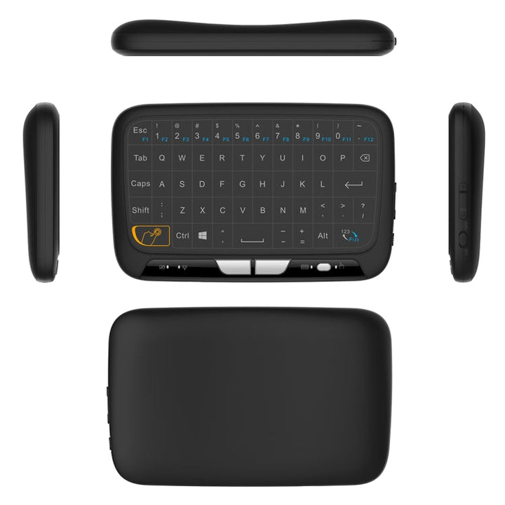 Lisslune | H18 2.4GHz Mini Wireless Air Mouse QWERTY Keyboard with Touchpad / Vibration for PC, TV (Black)