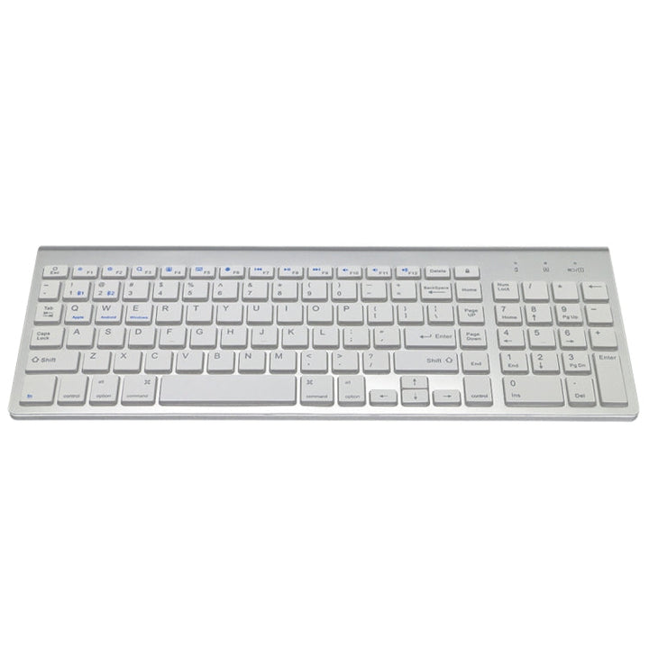Lisslune | K368 Dual Mode Dual Channel 102 Keys Wireless Bluetooth Keyboard for Laptop, Notebook, Tablet, and Smartphones, Support for Android / iOS / Windows or an Updated Version (Silver)