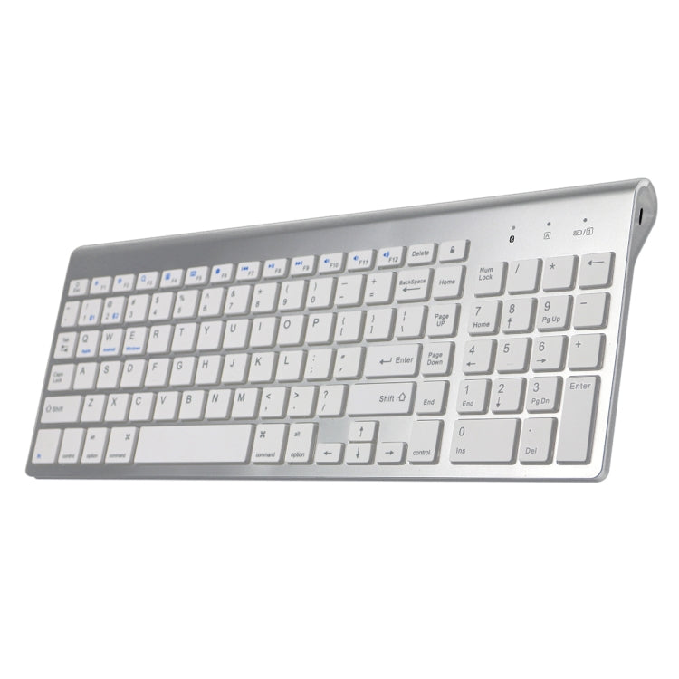 Lisslune | K368 Dual Mode Dual Channel 102 Keys Wireless Bluetooth Keyboard for Laptop, Notebook, Tablet, and Smartphones, Support for Android / iOS / Windows or an Updated Version (Silver)