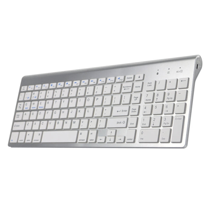 Lisslune | K368 Dual Mode Dual Channel 102 Keys Wireless Bluetooth Keyboard for Laptop, Notebook, Tablet, and Smartphones, Support for Android / iOS / Windows or an Updated Version (Silver)