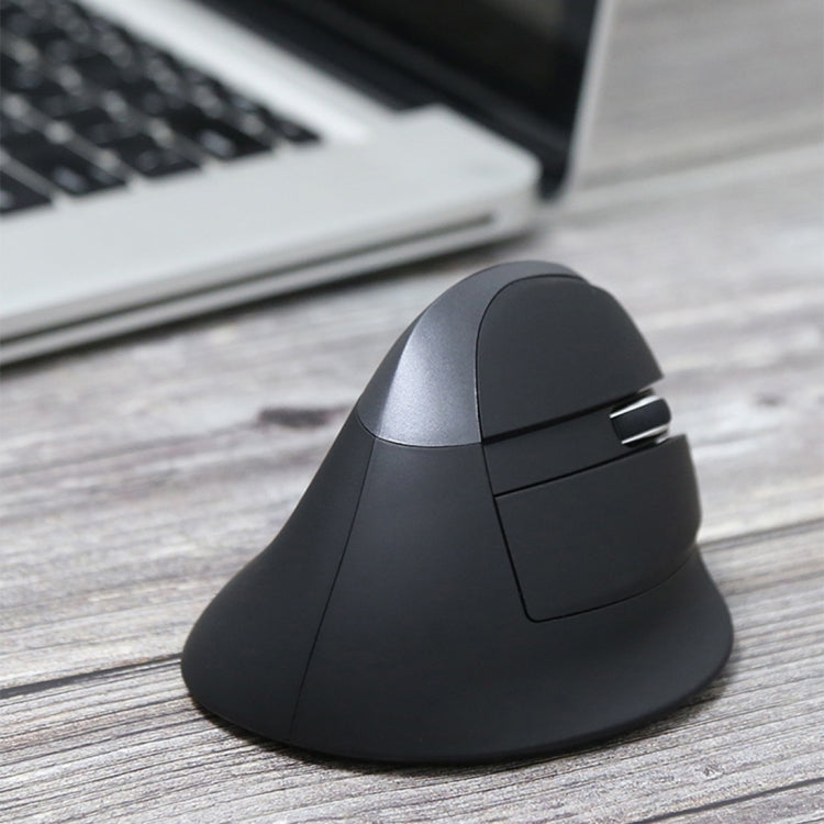 Lisslune | DELUX M618 Mini 2.4G Wireless 2400DPI USB Rechargeable Ergonomic Vertical Mouse (Gray)