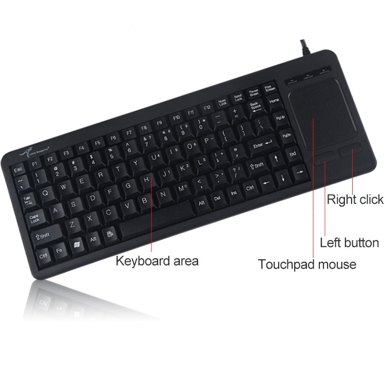 Lisslune | DS-8800 PS / 2 interface prevents splash water laser engraving sign one-piece wired touchpad keyboard, length: 1.5m