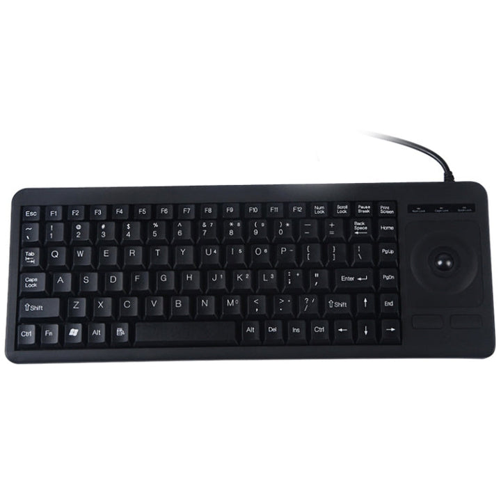 Lisslune | DS-8900 PS / 2 Interface Preventing Water Splashes Laser Engraving Sign One-Piece Wired Trackball Keyboard, Length: 1.5 m