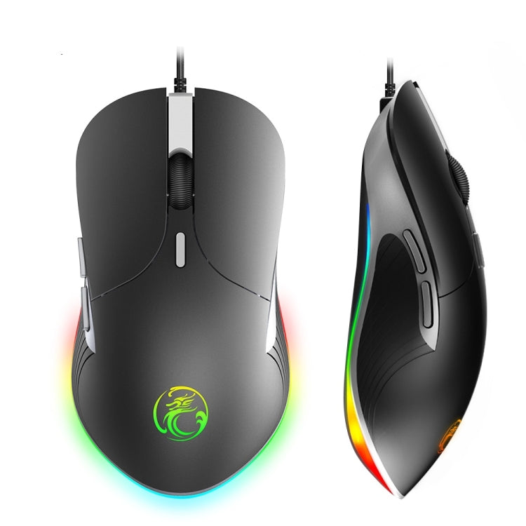 Lisslune | iMICE X6 Wired Mouse 6-Button Colorful RGB Gaming Mouse (Black)