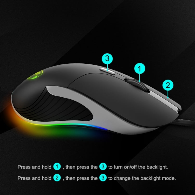 Lisslune | iMICE X6 Wired Mouse 6-Button Colorful RGB Gaming Mouse (Black)