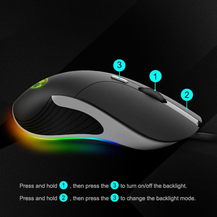 Lisslune | iMICE X6 Wired Mouse 6-Button Colorful RGB Gaming Mouse (Black)
