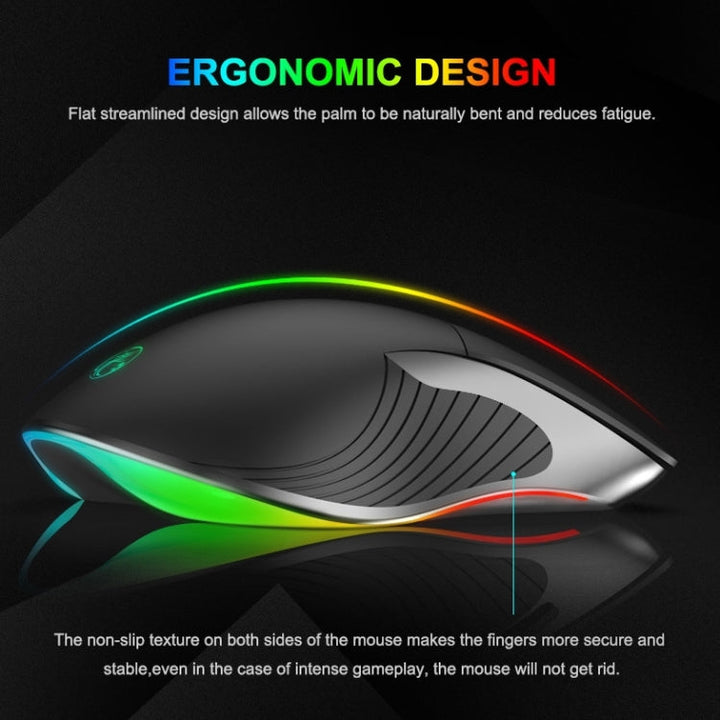 Lisslune | iMICE X6 Wired Mouse 6-Button Colorful RGB Gaming Mouse (Black)