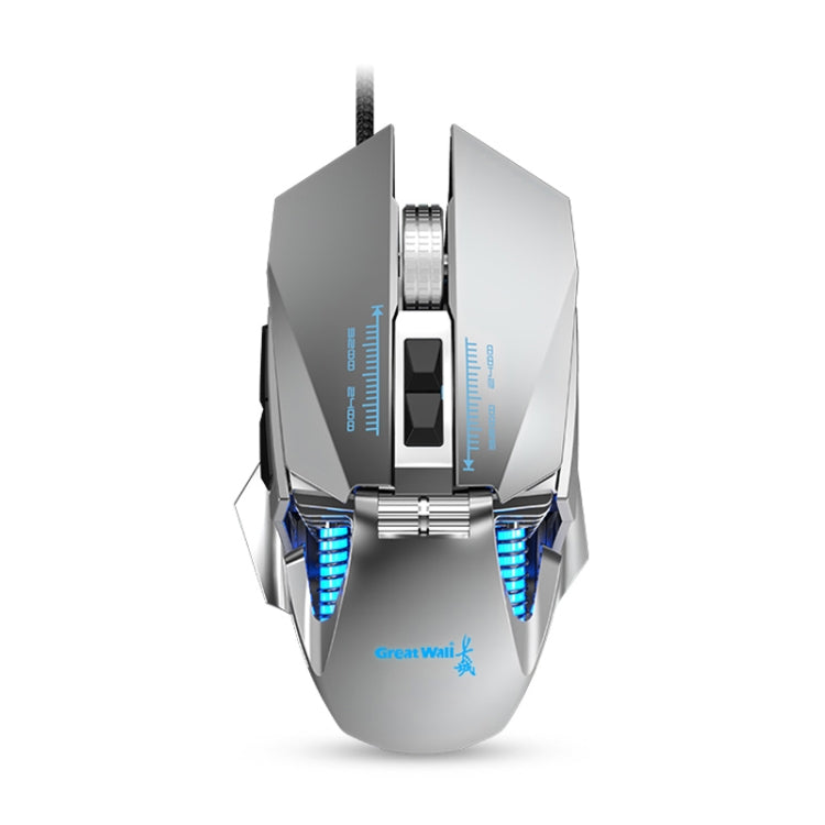 Lisslune | G535 Colored Lighting Wired Macro Programming Mechanical Gaming Mouse (Silver)