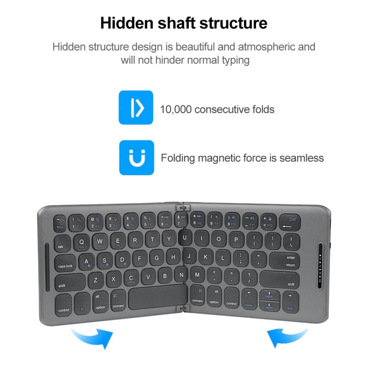 Lisslune | B088 Universal Mini Foldable Three-Channel Bluetooth Wireless Keyboard