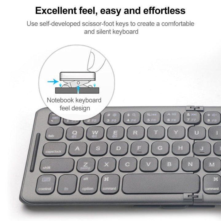 Lisslune | B088 Universal Mini Foldable Three-Channel Bluetooth Wireless Keyboard