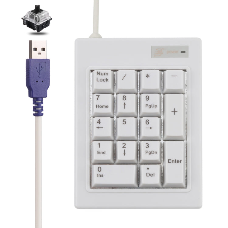 Lisslune | DX-17A 17-Key USB Wired Mechanical Black Switch Mini Keypad (Turquoise)
