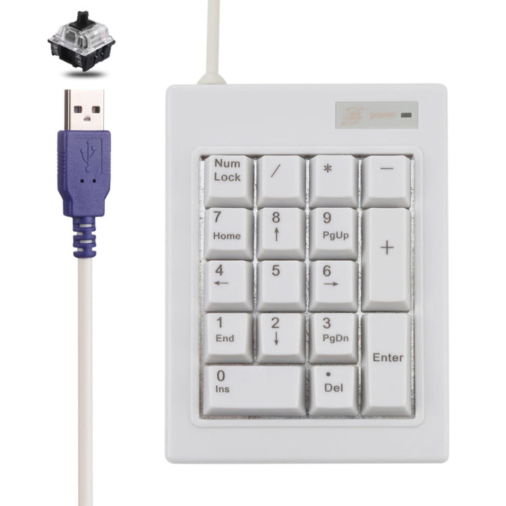 Lisslune | DX-17A 17-Key USB Wired Mechanical Black Switch Mini Keypad (Turquoise)
