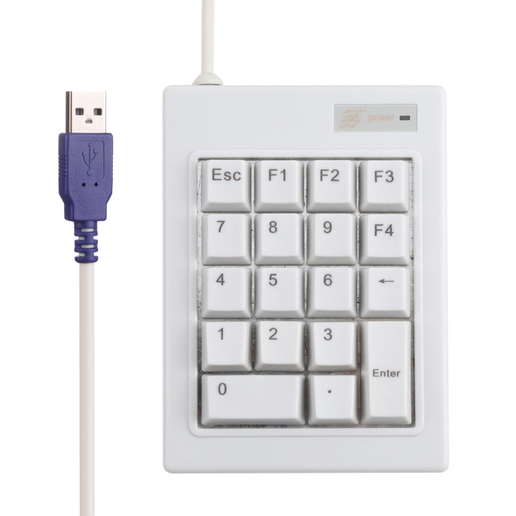 Lisslune | DX-18A 18-Key USB Wired Mechanical Black Switch Mini Numeric Keypad Keyboard (White)