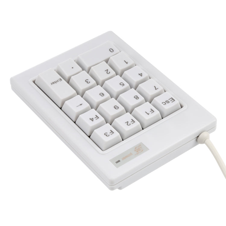 Lisslune | DX-18A 18-Key USB Wired Mechanical Black Switch Mini Numeric Keypad Keyboard (White)
