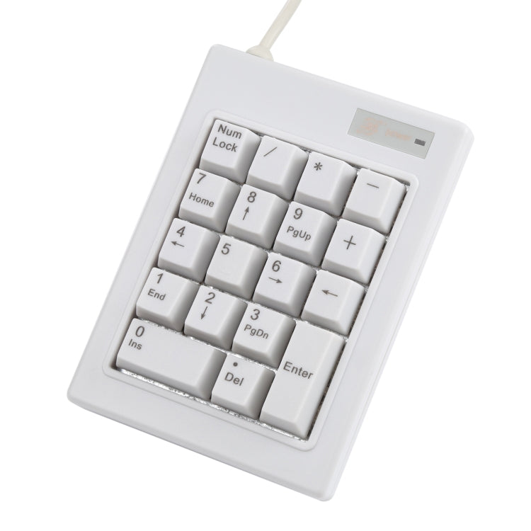 Lisslune | DX-18B 18-Key USB Wired Mechanical Black Shaft Mini Numeric Keypad (White)