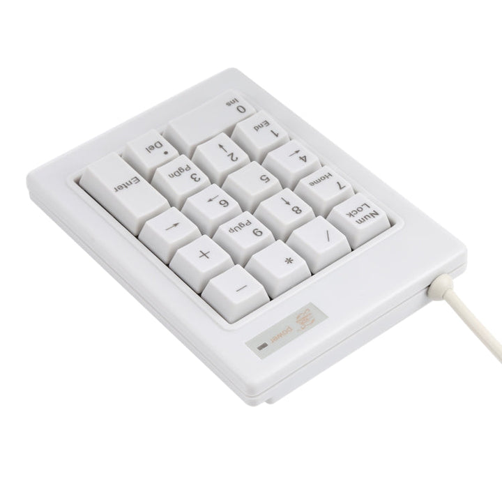 Lisslune | DX-18B 18-Key USB Wired Mechanical Black Shaft Mini Numeric Keypad (White)