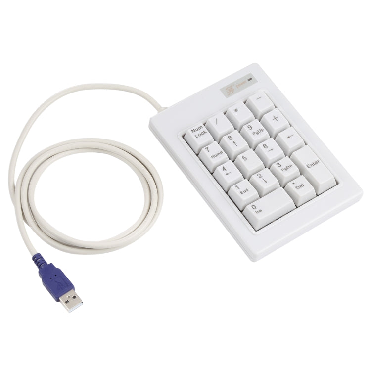 Lisslune | DX-18B 18-Key USB Wired Mechanical Black Shaft Mini Numeric Keypad (White)