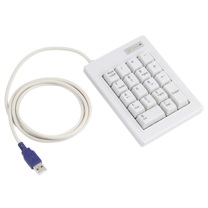 Lisslune | DX-18B 18-Key USB Wired Mechanical Black Shaft Mini Numeric Keypad (White)