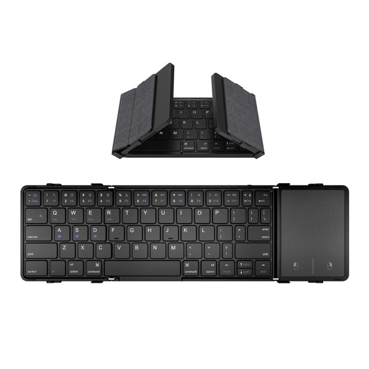 Lisslune | B1053 Leather Portable Tri-Fold Bluetooth Keyboard
