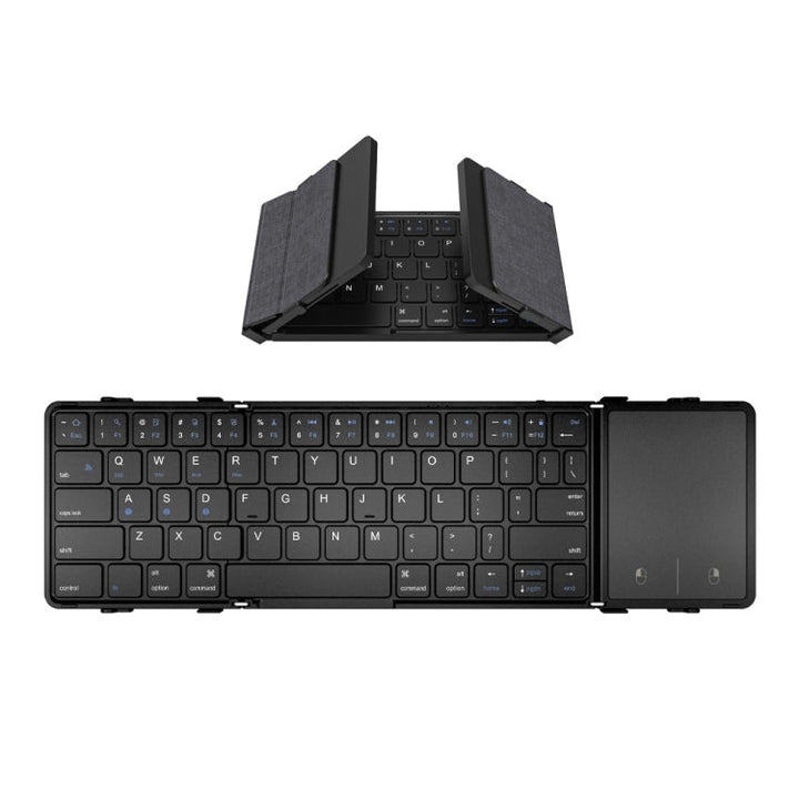 Lisslune | B1053 Leather Portable Tri-Fold Bluetooth Keyboard