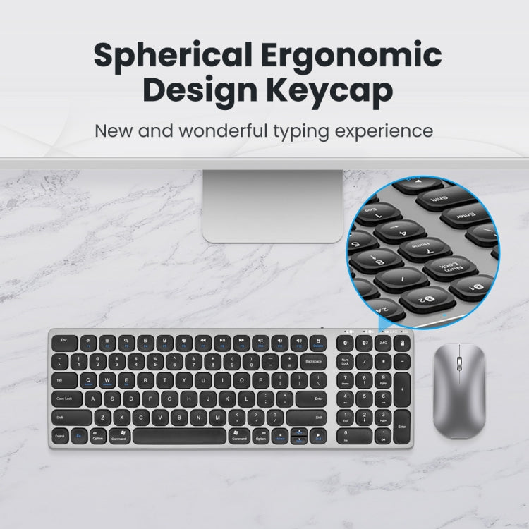 Lisslune | K4500 Wireless Bluetooth Keyboard + Three-Mode Noise-Free Mouse Set