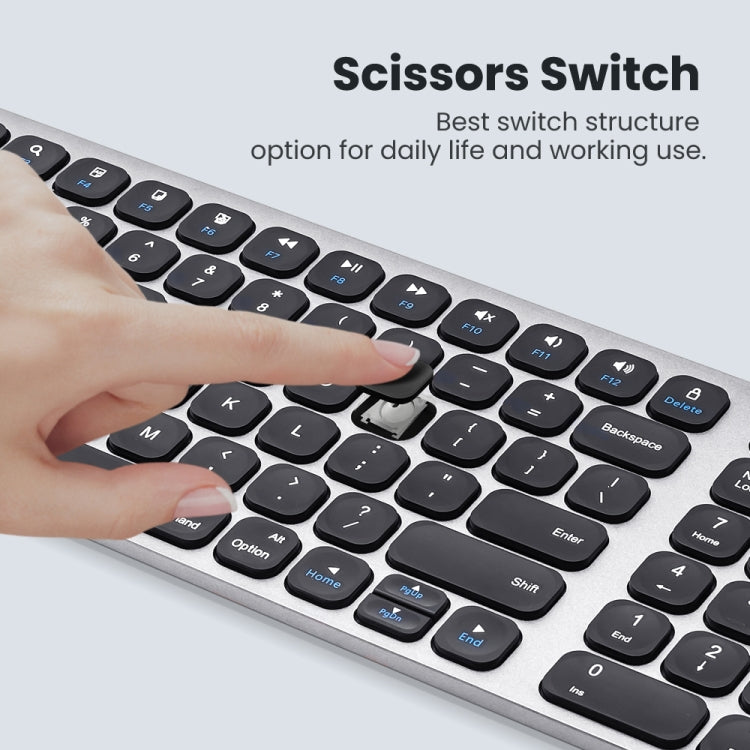 Lisslune | K4500 Wireless Bluetooth Keyboard + Three-Mode Noise-Free Mouse Set