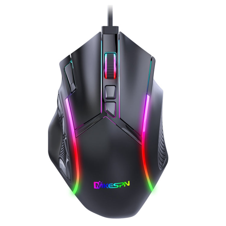 Lisslune | MKESPN X15 Full Speed 12800DPI 12 Keys Macro Definition RGB Wired Mouse