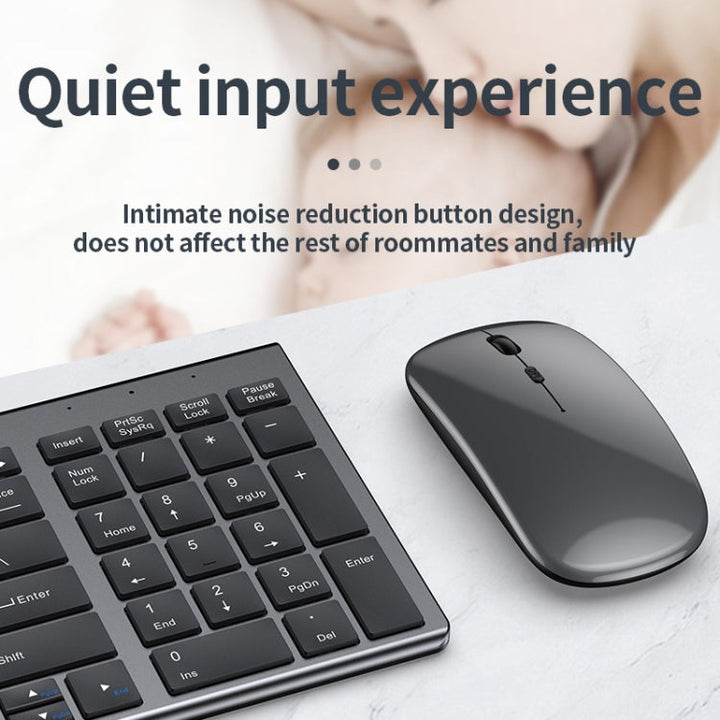 Lisslune | 109 Three-Mode Wireless Bluetooth Keyboard (Silver)