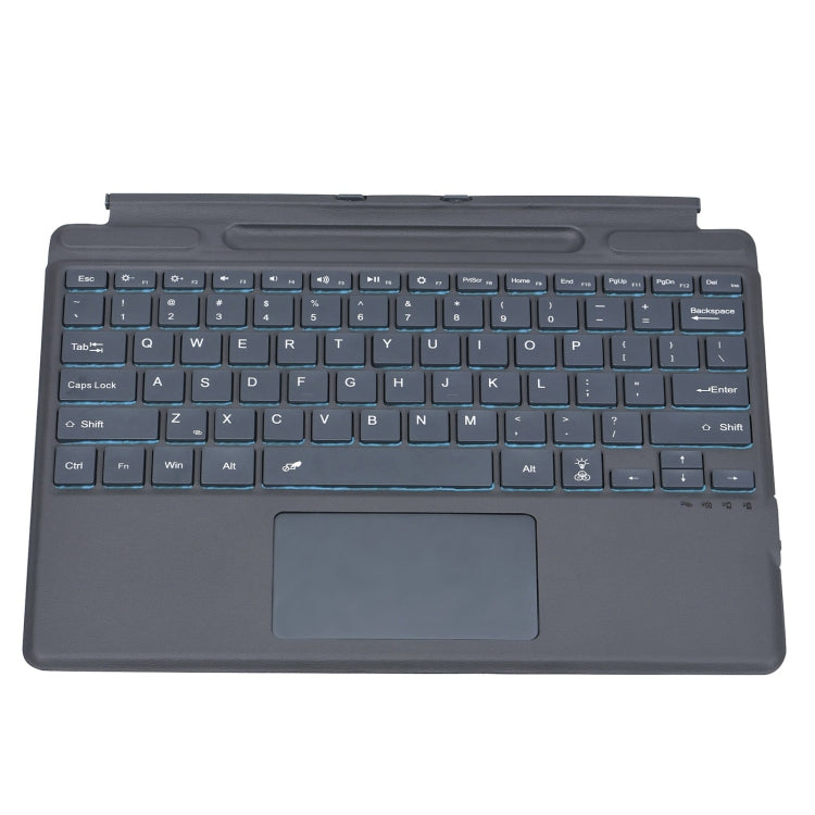 Lisslune | For Microsoft Surface Pro 8 Tablet Color Backlit Bluetooth Keyboard Leather Case with Pen Holder