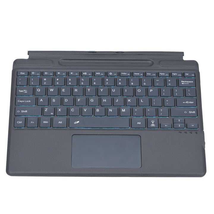 Lisslune | For Microsoft Surface Pro 8 Tablet Color Backlit Bluetooth Keyboard Leather Case with Pen Holder