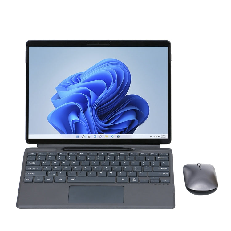 Lisslune | For Microsoft Surface Pro 8 Tablet Color Backlit Bluetooth Keyboard Leather Case with Pen Holder