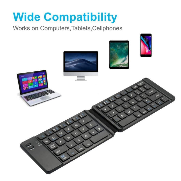Lisslune | Mini Wireless Bluetooth Folding Keyboard (Black)