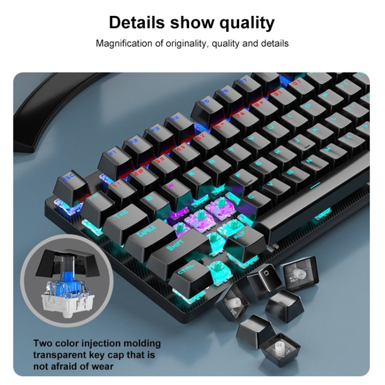 Lisslune | AULA S2022 USB Wired Mechanical Keyboard (Black)