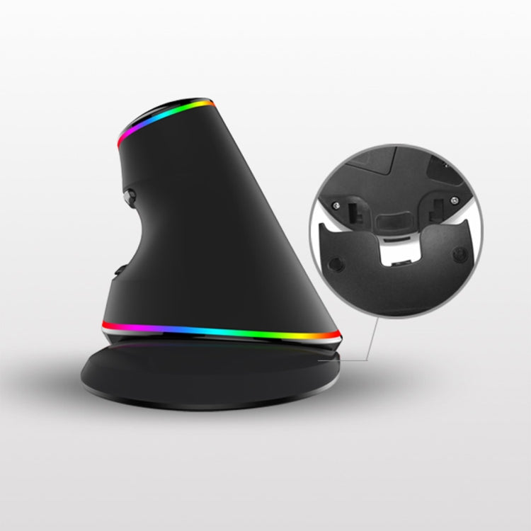 Lisslune | DELUX M618 Plus RGB Wired Optical Mouse Ergonomic Vertical Mouse 4000DPI