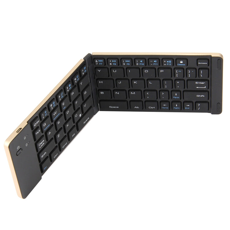 Lisslune | F66 foldable Bluetooth Wireless 66-key keyboard, supports Android / Windows / iOS (Gold)