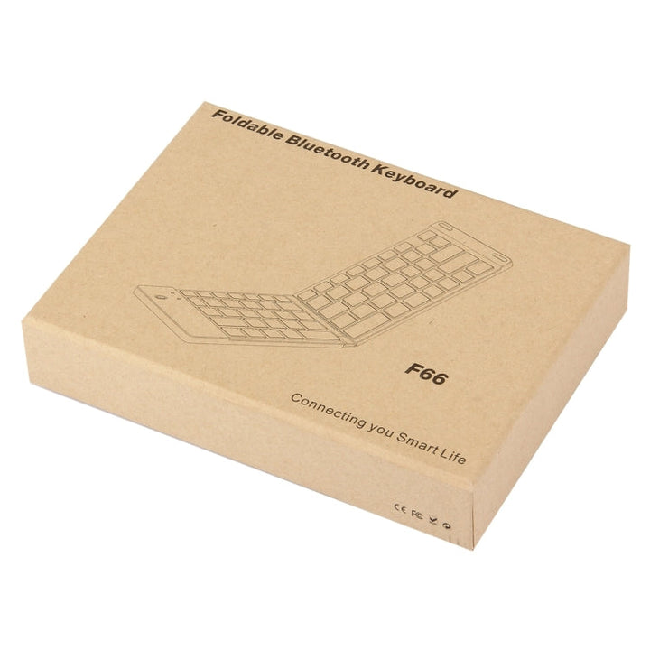 Lisslune | F66 foldable Bluetooth Wireless 66-key keyboard, supports Android / Windows / iOS (Gold)