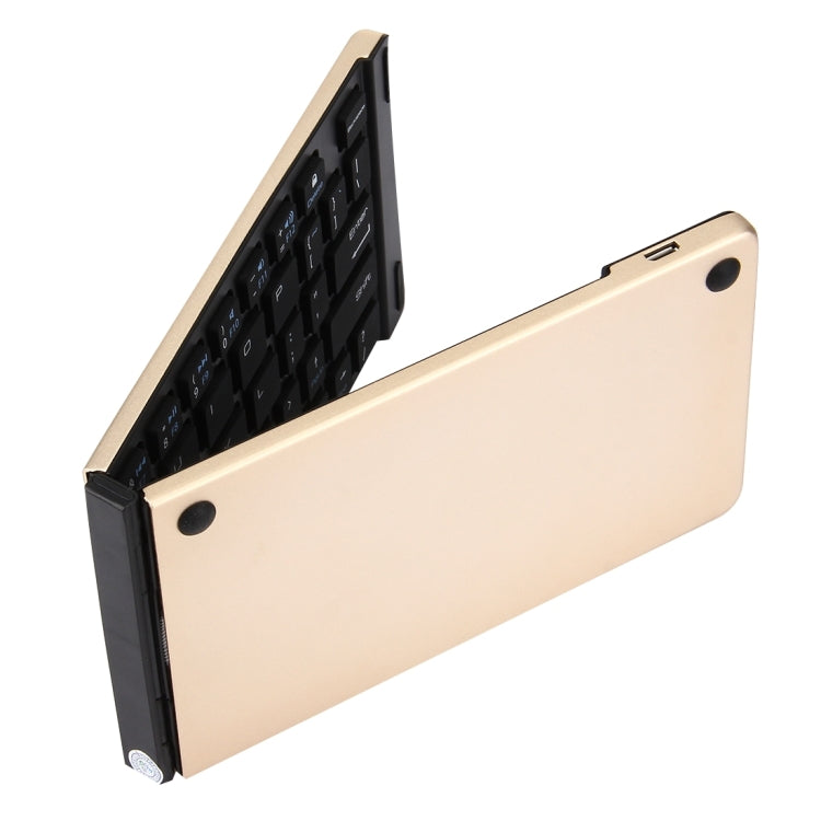 Lisslune | F66 foldable Bluetooth Wireless 66-key keyboard, supports Android / Windows / iOS (Gold)