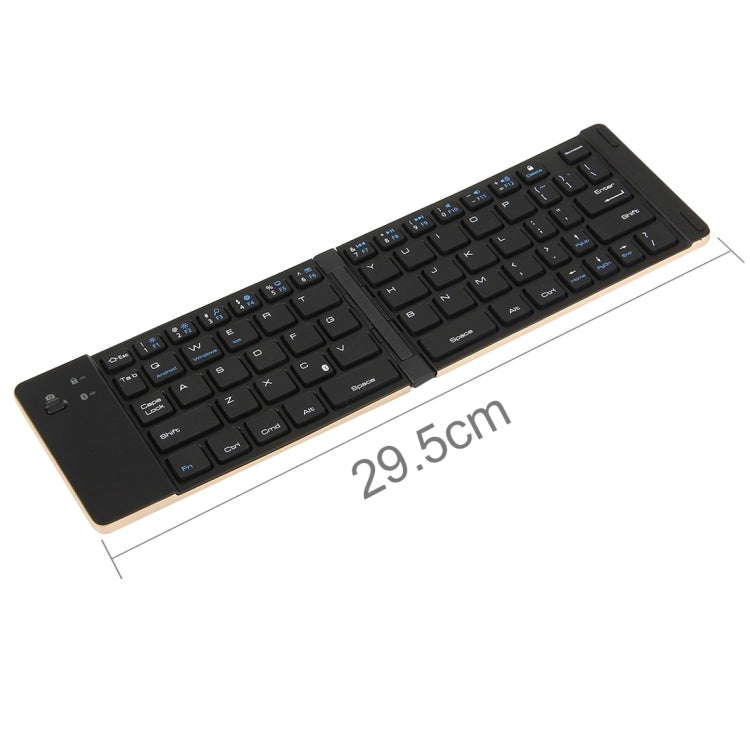 Lisslune | F66 foldable Bluetooth Wireless 66-key keyboard, supports Android / Windows / iOS (Gold)